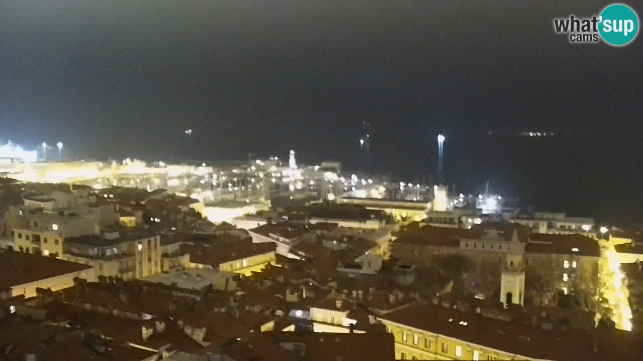 Webcam en vivo Trieste, ciudad, golfo, puerto y castillo de Miramare