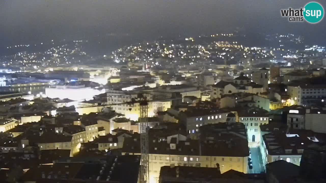 Webcam en direct Trieste, ville, golfe, port et château de Miramare