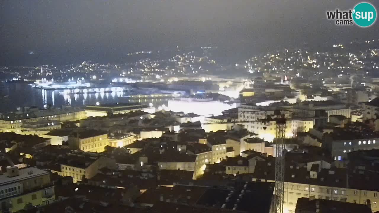 Webcam en vivo Trieste, ciudad, golfo, puerto y castillo de Miramare