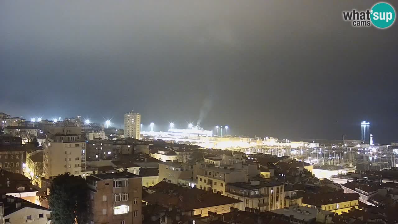 Live webcam Trieste – Panorama della città, del Golfo, stazione marittima e del castello di Miramare