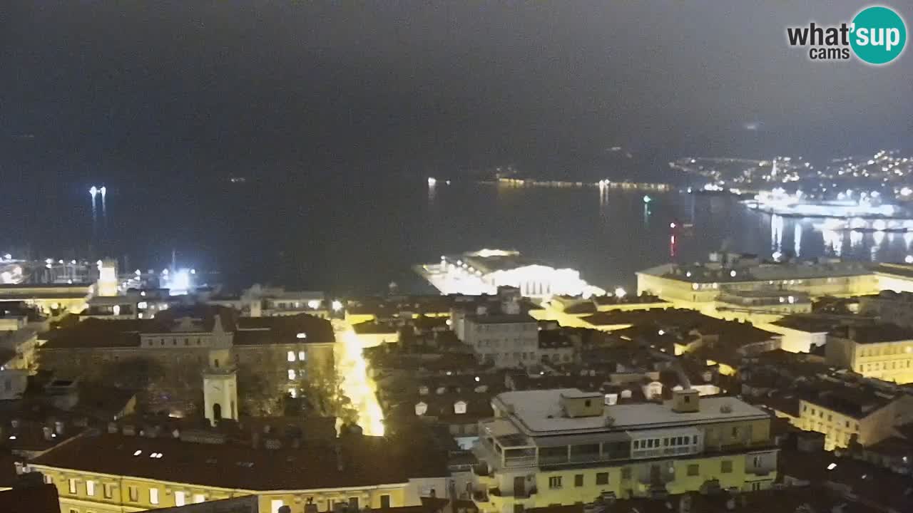 Webcam en vivo Trieste, ciudad, golfo, puerto y castillo de Miramare