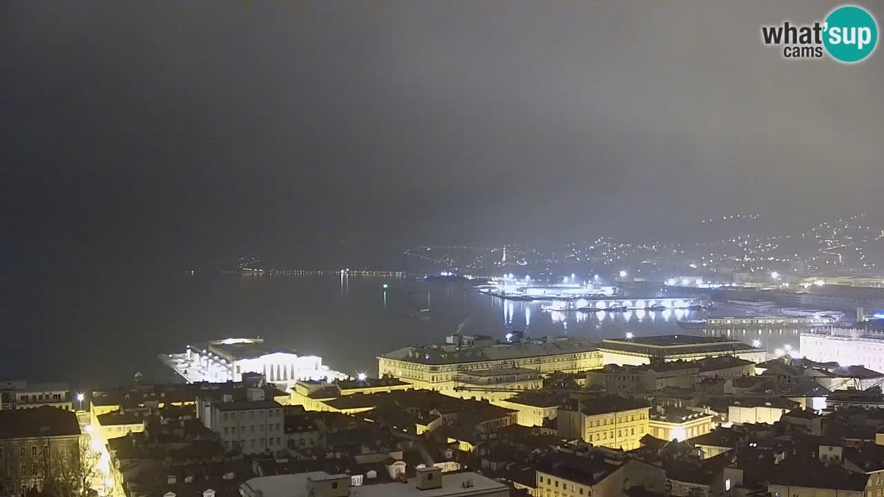 Live webcam Trieste – Panorama of the city, the Gulf, the maritime station and the Miramare castle