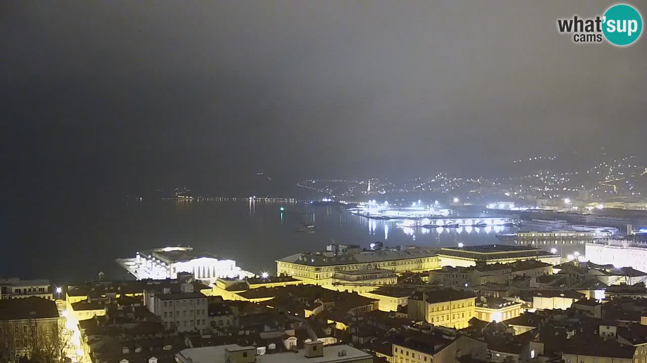 Live webcam Trieste – Panorama of the city, the Gulf, the maritime station and the Miramare castle