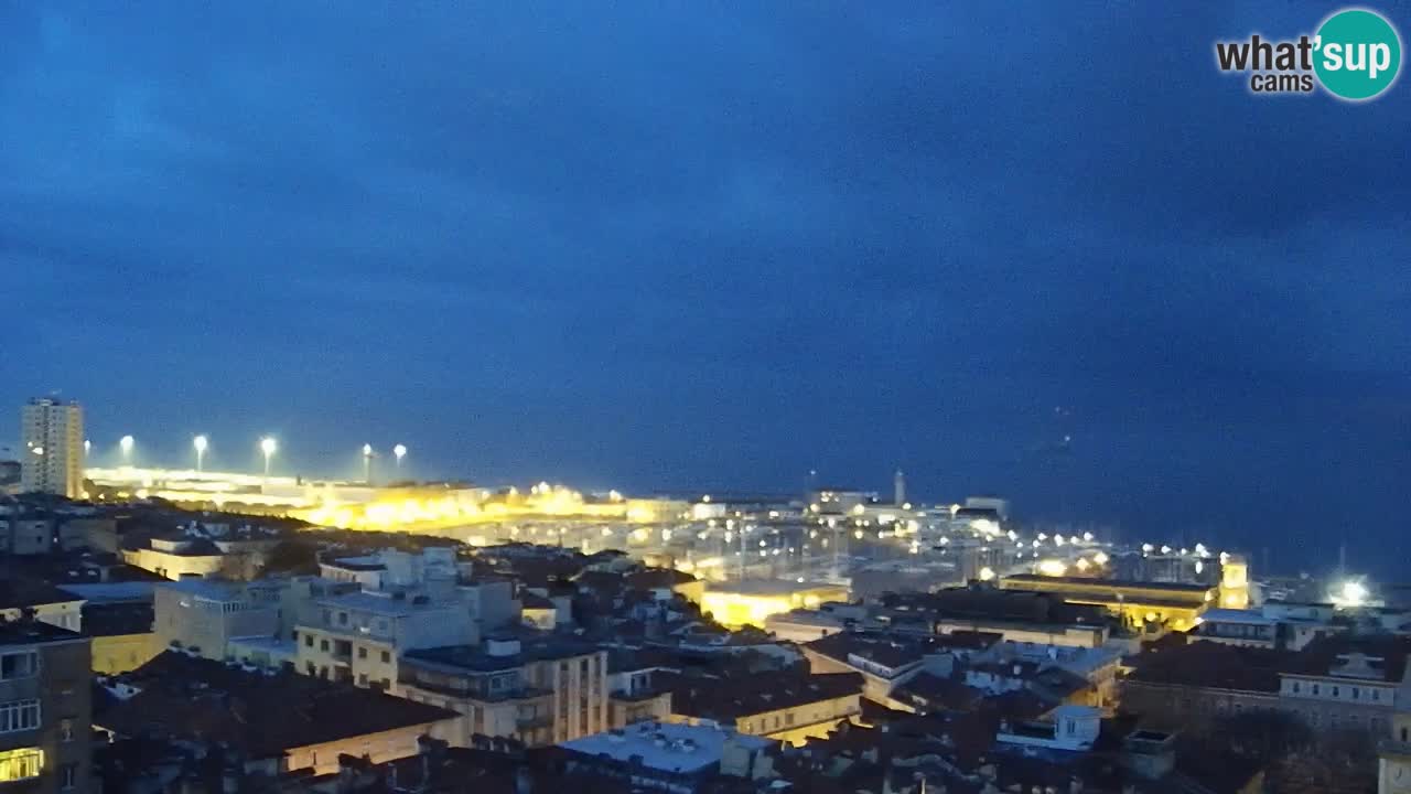 Live webcam Trieste – Panorama della città, del Golfo, stazione marittima e del castello di Miramare