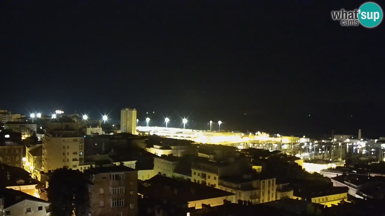 Webcam en direct Trieste, ville, golfe, port et château de Miramare