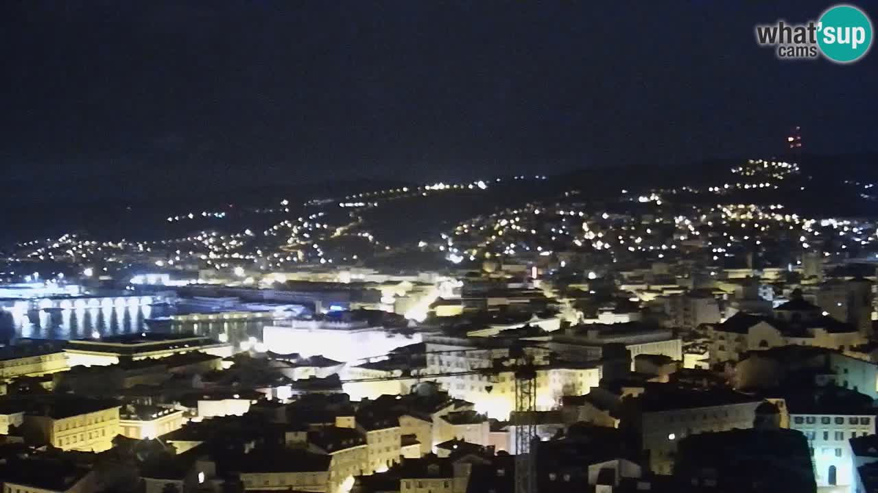 Webcam en vivo Trieste, ciudad, golfo, puerto y castillo de Miramare