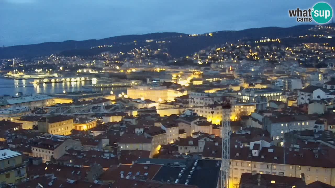 Live webcam Trieste – Panorama of the city, the Gulf, the maritime station and the Miramare castle