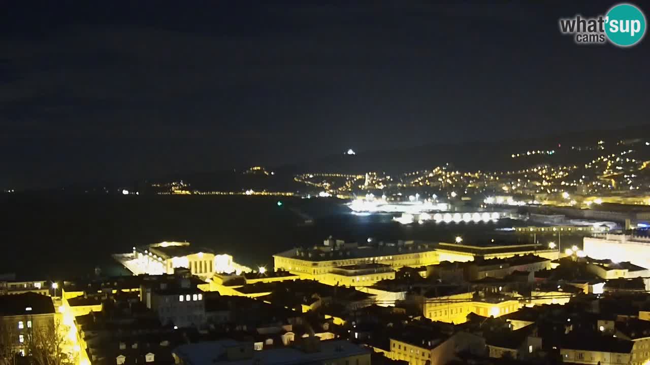 Live webcam Trieste – Panorama of the city, the Gulf, the maritime station and the Miramare castle