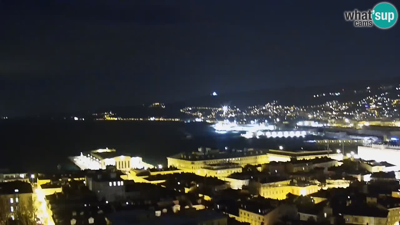 Webcam en vivo Trieste, ciudad, golfo, puerto y castillo de Miramare