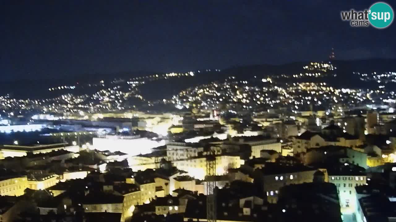 Webcam en direct Trieste, ville, golfe, port et château de Miramare