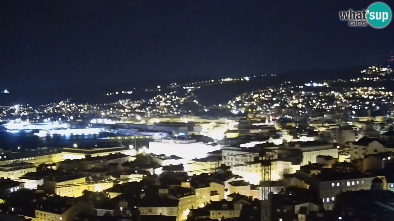 Live webcam Trieste – Panorama della città, del Golfo, stazione marittima e del castello di Miramare