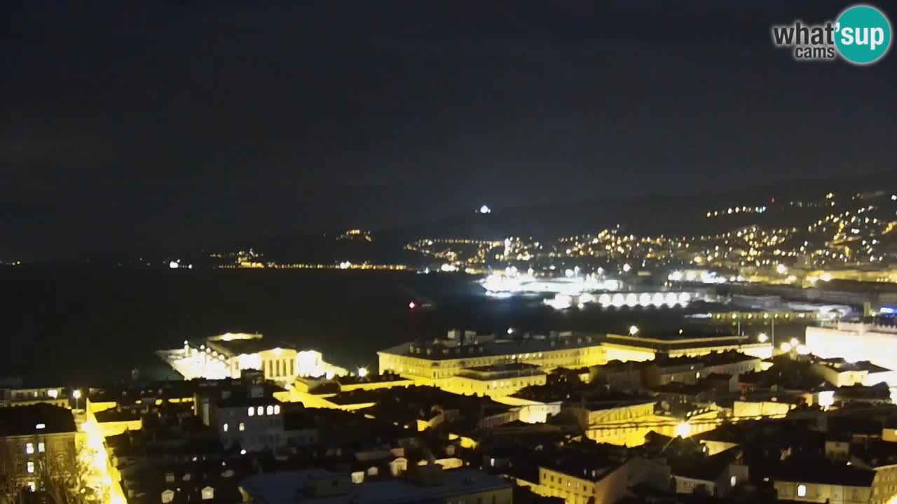 Live webcam Trieste – Panorama della città, del Golfo, stazione marittima e del castello di Miramare