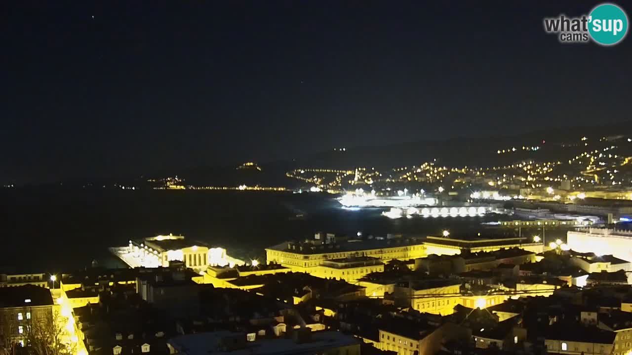 Live webcam Trieste – Panorama of the city, the Gulf, the maritime station and the Miramare castle