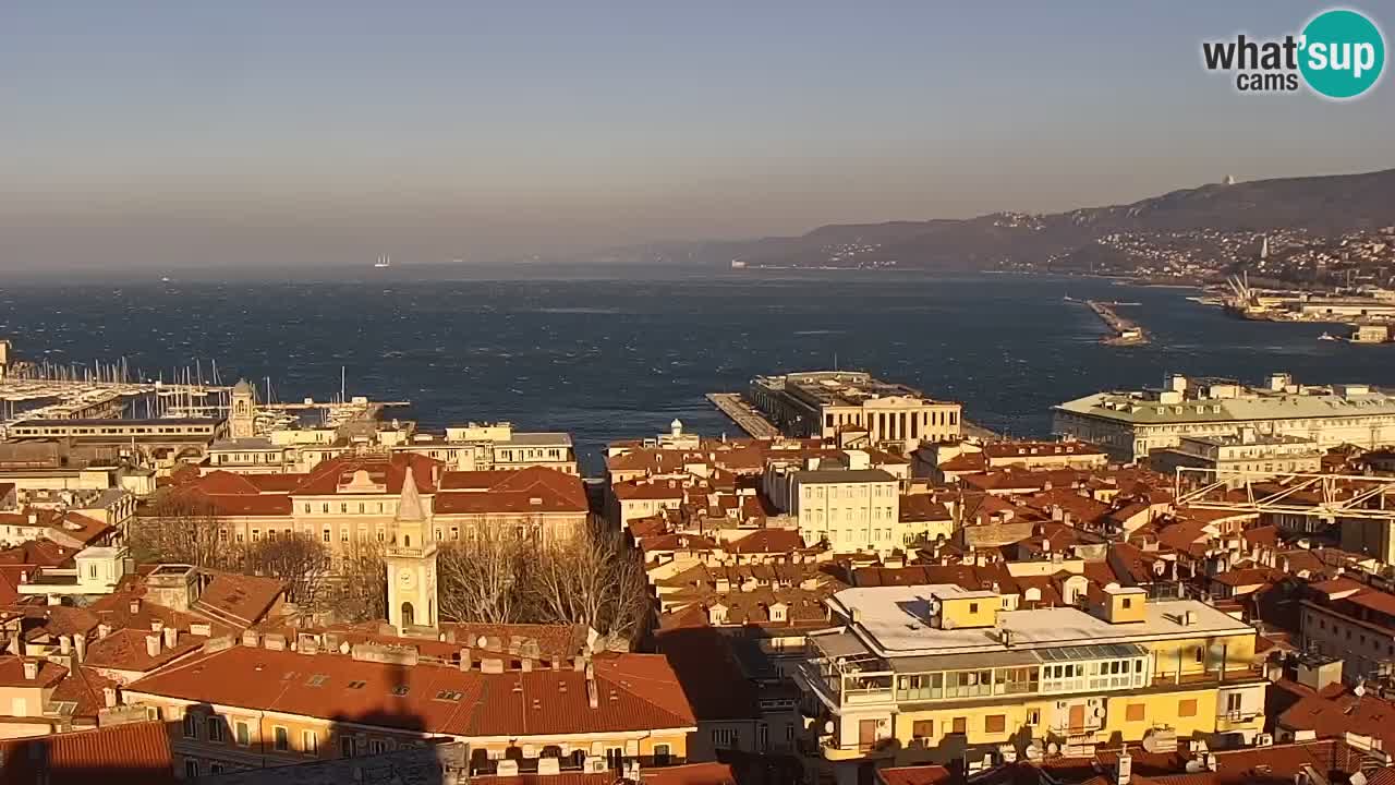 Live-Webcam Triest – Panorama der Stadt, des Golfs, der Seestation und des Schlosses Miramare