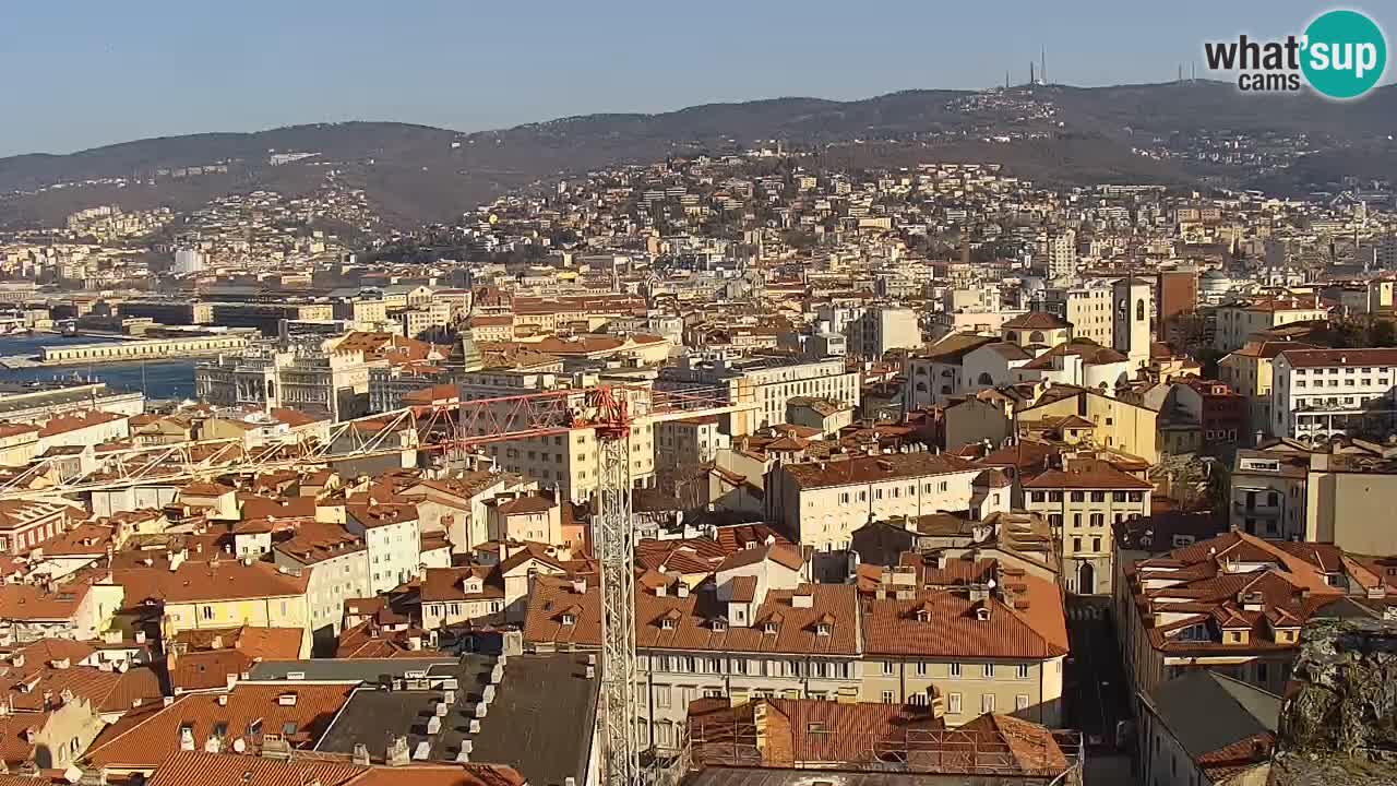 Live webcam Trieste – Panorama della città, del Golfo, stazione marittima e del castello di Miramare