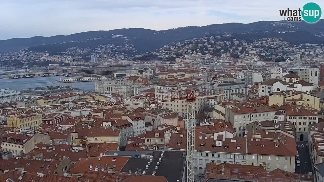 Live webcam Trieste – Panorama della città, del Golfo, stazione marittima e del castello di Miramare