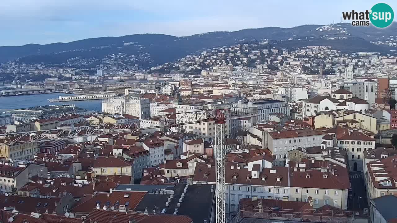 Live webcam Trieste – Panorama della città, del Golfo, stazione marittima e del castello di Miramare