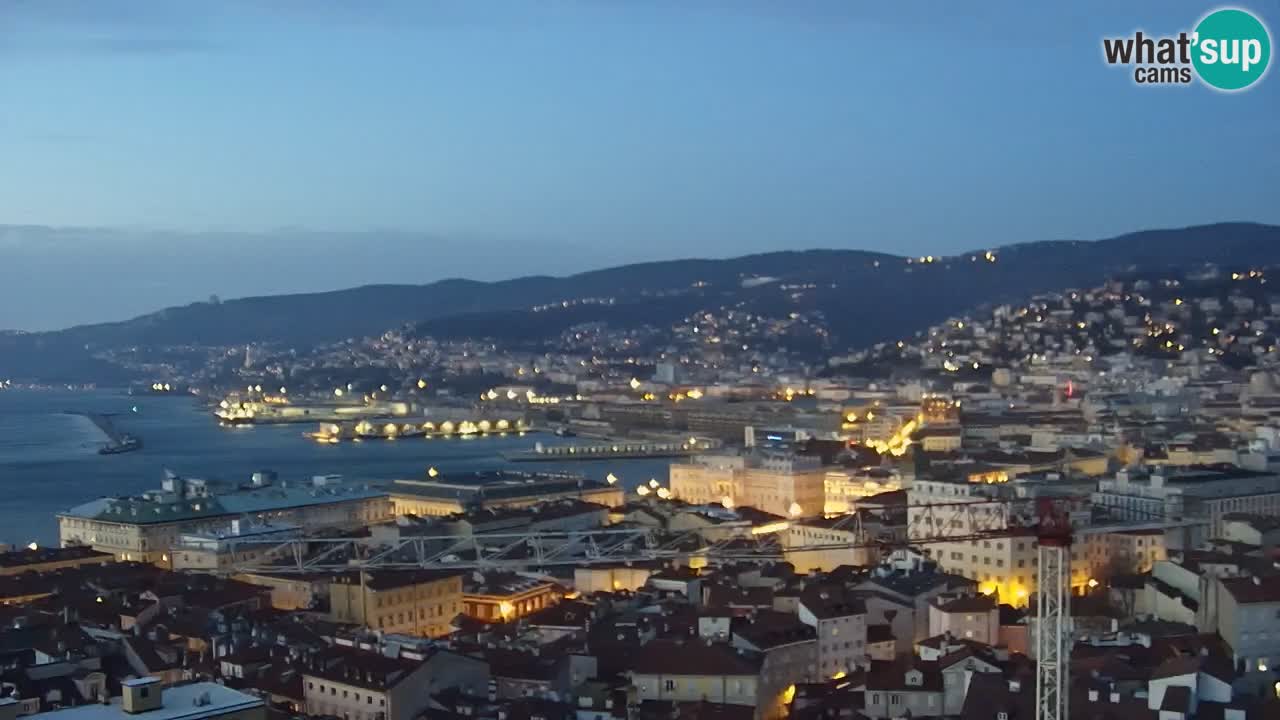 Live webcam Trieste – Panorama of the city, the Gulf, the maritime station and the Miramare castle