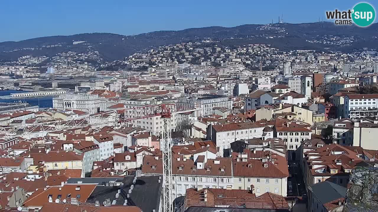 Live webcam Trieste – Panorama della città, del Golfo, stazione marittima e del castello di Miramare