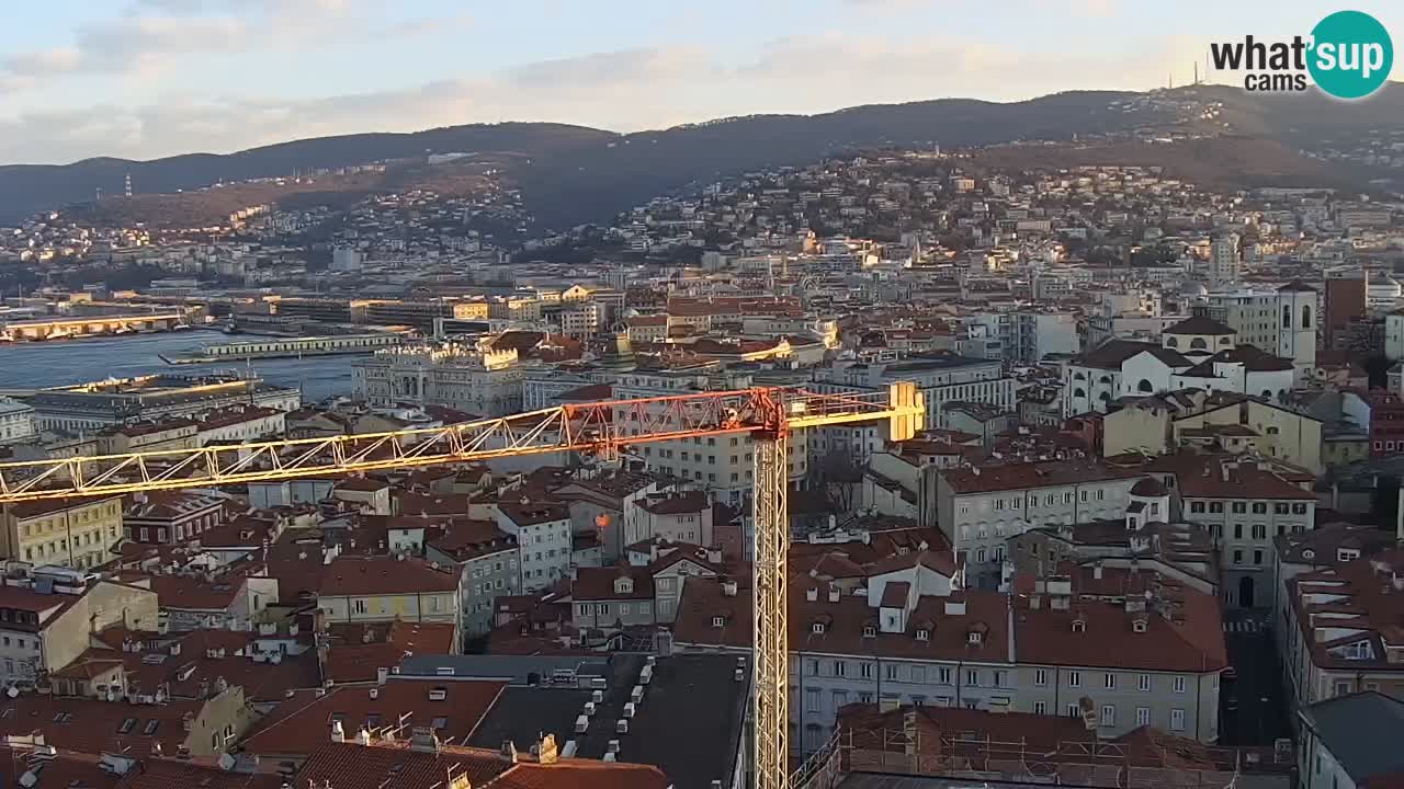 Webcam Trieste – View from sanctuary Monte Grisa