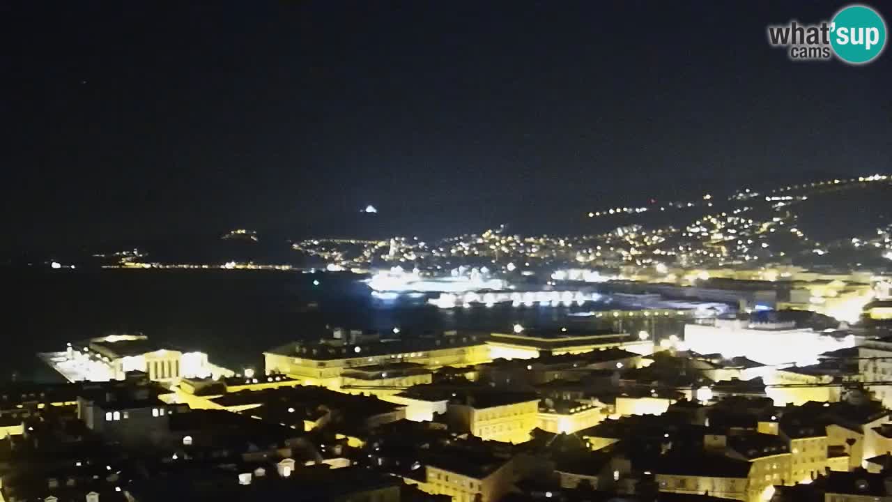 Live webcam Trieste – Panorama della città, del Golfo, stazione marittima e del castello di Miramare