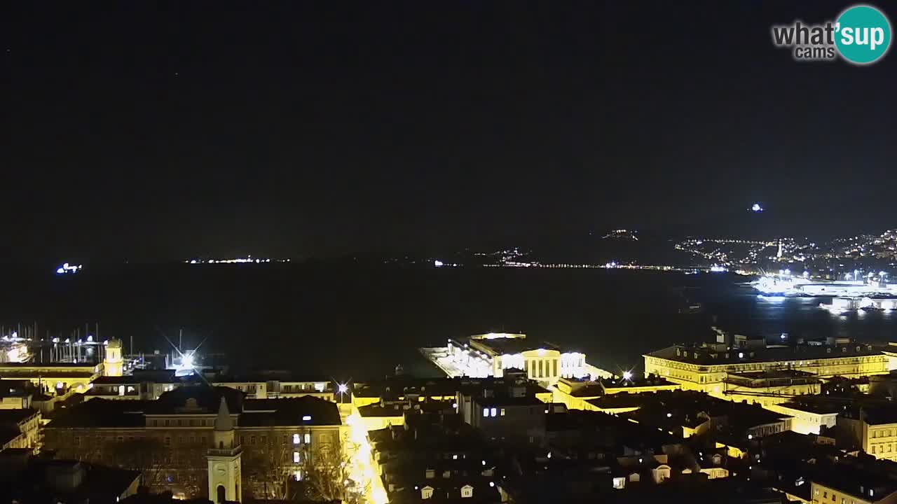 Webcam en vivo Trieste, ciudad, golfo, puerto y castillo de Miramare