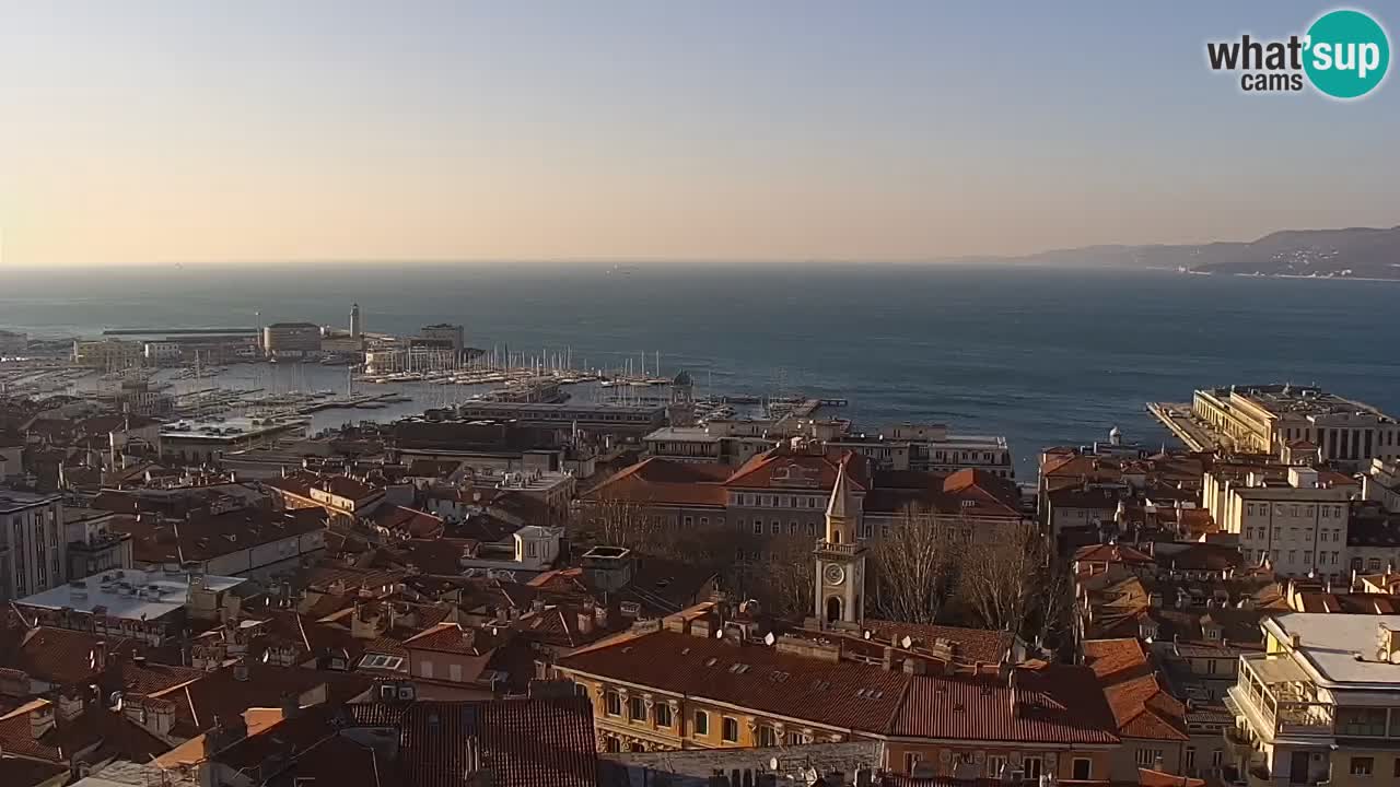 Live webcam Trieste – Panorama of the city, the Gulf, the maritime station and the Miramare castle