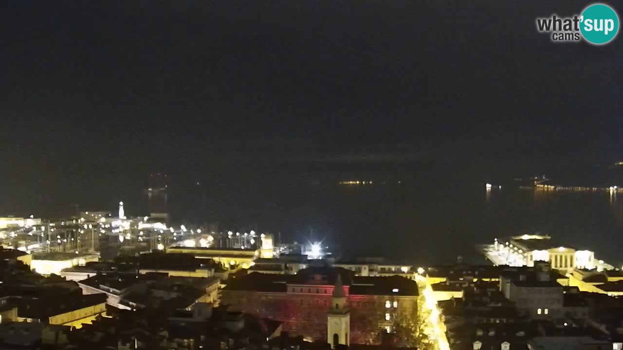 Live webcam Trieste – Panorama of the city, the Gulf, the maritime station and the Miramare castle