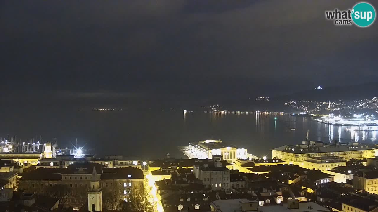 Live webcam Trieste – Panorama of the city, the Gulf, the maritime station and the Miramare castle