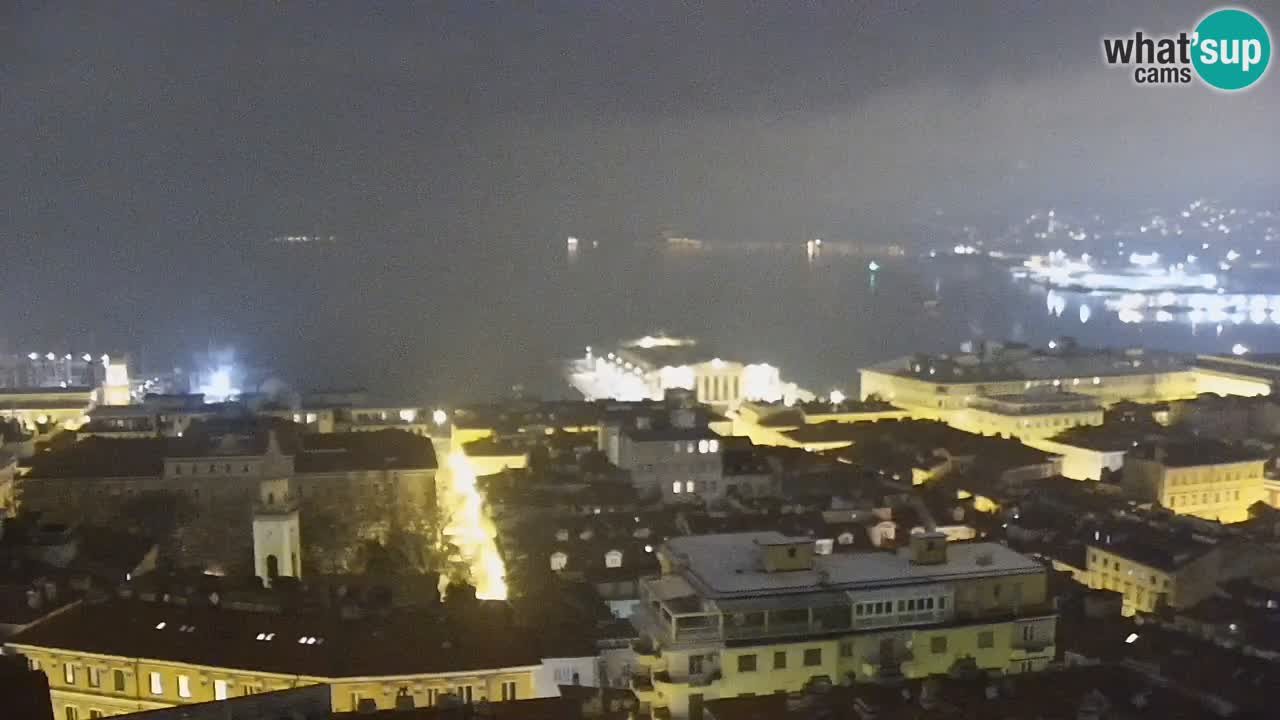 Live webcam Trieste – Panorama della città, del Golfo, stazione marittima e del castello di Miramare