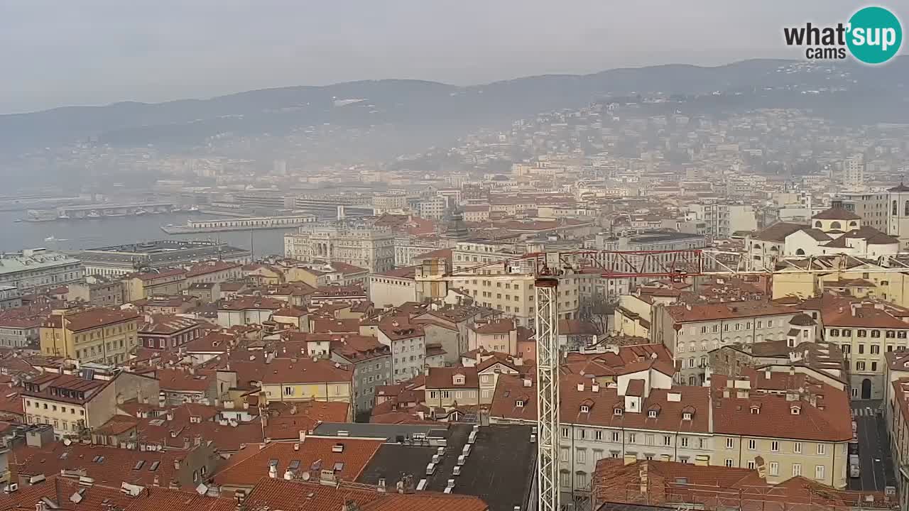 Webcam en vivo Trieste, ciudad, golfo, puerto y castillo de Miramare