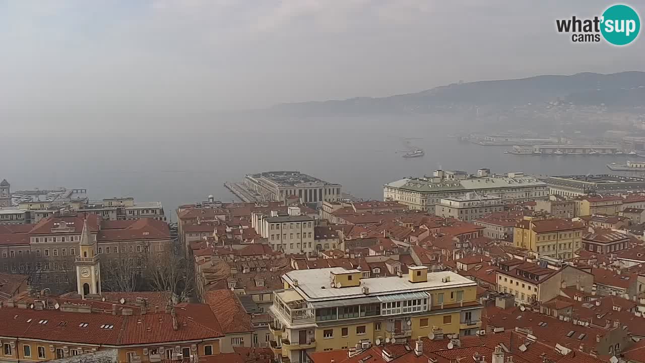 Live webcam Trieste – Panorama della città, del Golfo, stazione marittima e del castello di Miramare