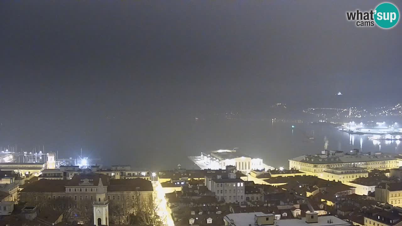 Live webcam Trieste – Panorama of the city, the Gulf, the maritime station and the Miramare castle