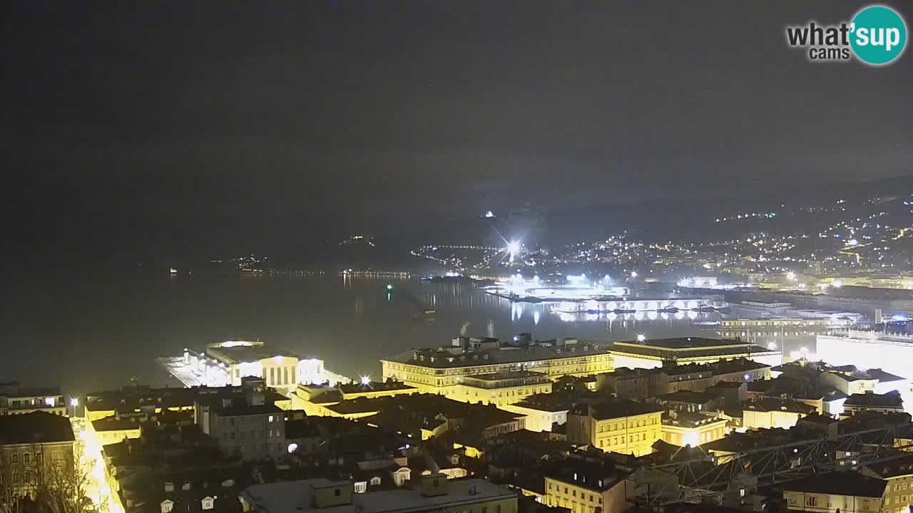 Live webcam Trieste – Panorama of the city, the Gulf, the maritime station and the Miramare castle