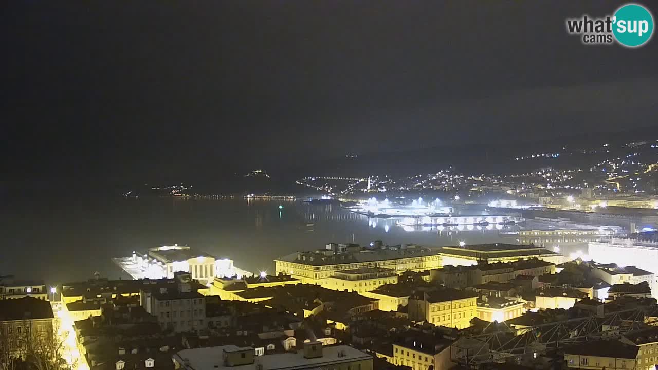 Live webcam Trieste – Panorama della città, del Golfo, stazione marittima e del castello di Miramare