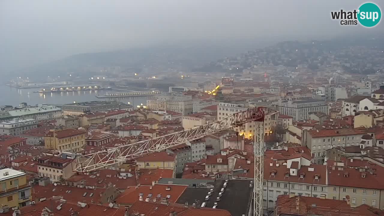 Live webcam Trieste – Panorama of the city, the Gulf, the maritime station and the Miramare castle