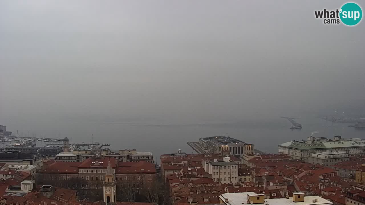 Live webcam Trieste – Panorama of the city, the Gulf, the maritime station and the Miramare castle