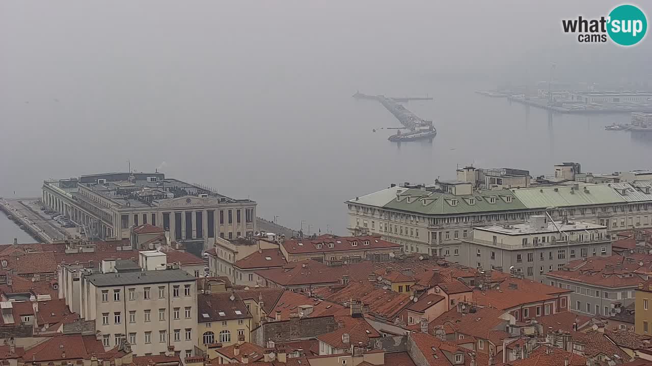 Live webcam Trieste – Panorama della città, del Golfo, stazione marittima e del castello di Miramare