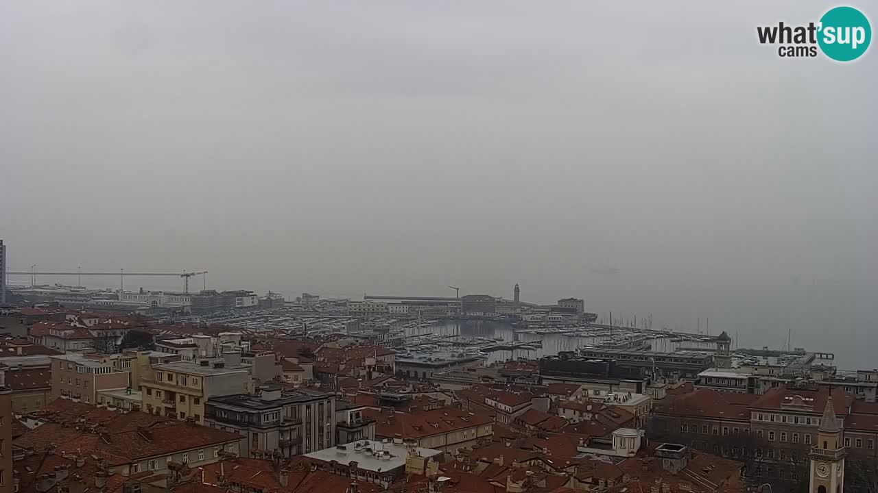 Live webcam Trieste – Panorama della città, del Golfo, stazione marittima e del castello di Miramare