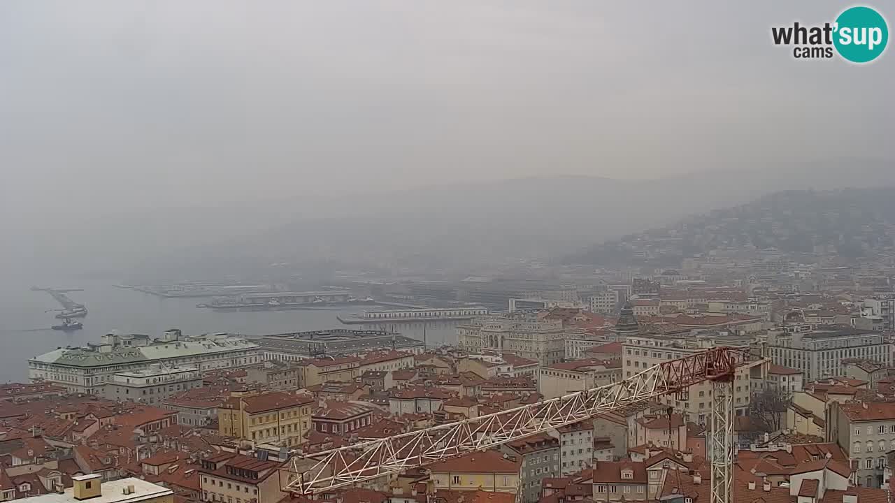 Live webcam Trieste – Panorama della città, del Golfo, stazione marittima e del castello di Miramare