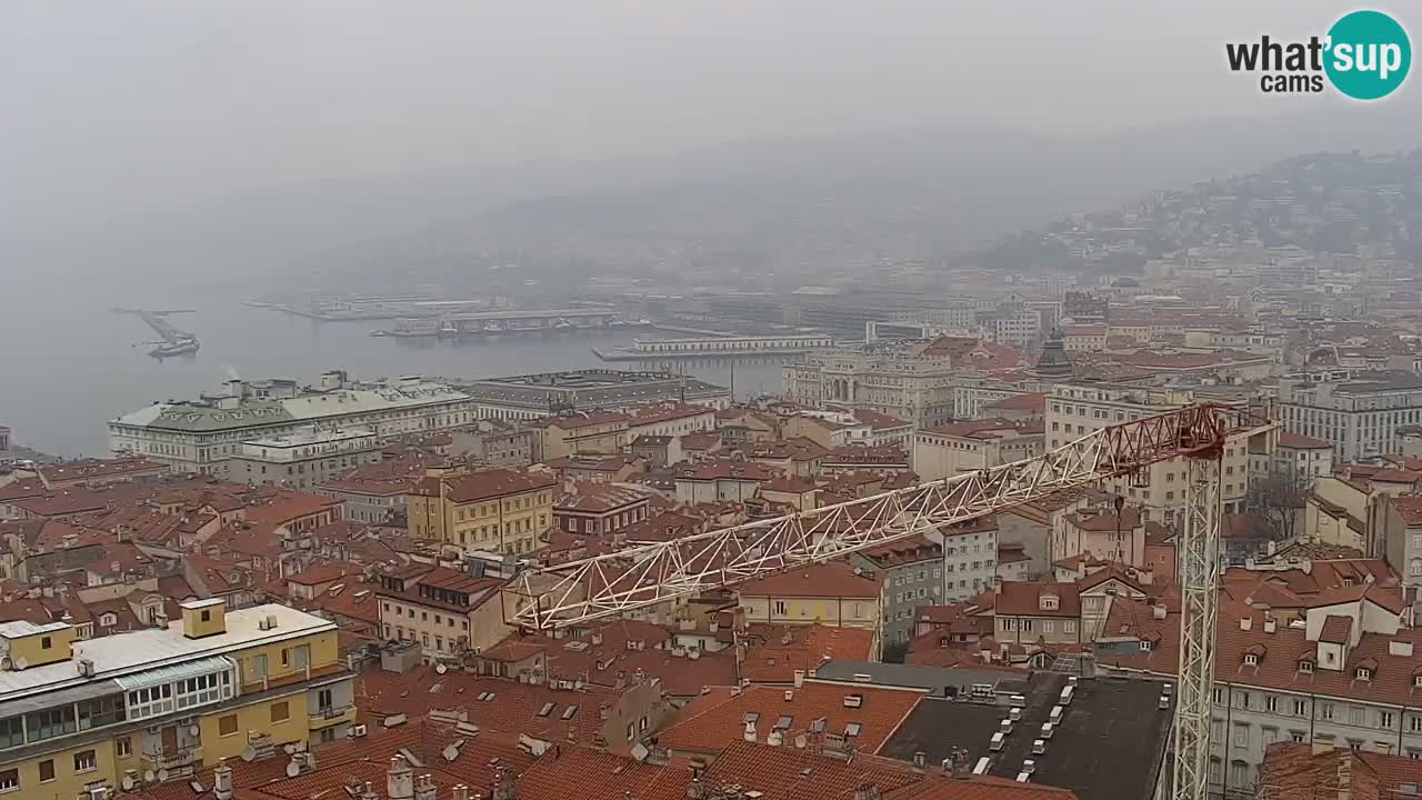 Live webcam Trieste – Panorama della città, del Golfo, stazione marittima e del castello di Miramare