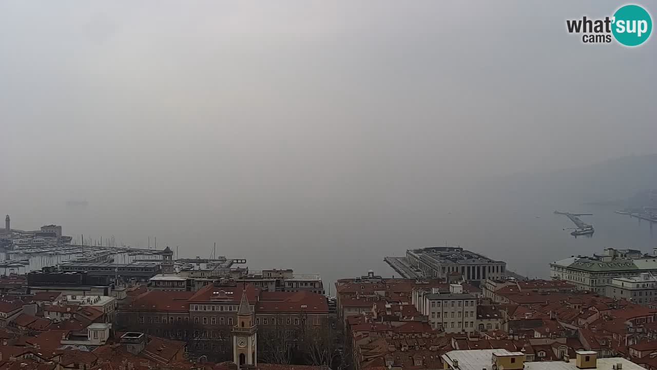 Live webcam Trieste – Panorama della città, del Golfo, stazione marittima e del castello di Miramare