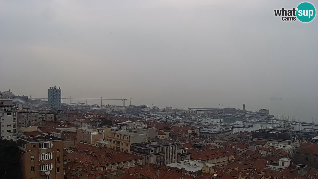 Live webcam Trieste – Panorama della città, del Golfo, stazione marittima e del castello di Miramare