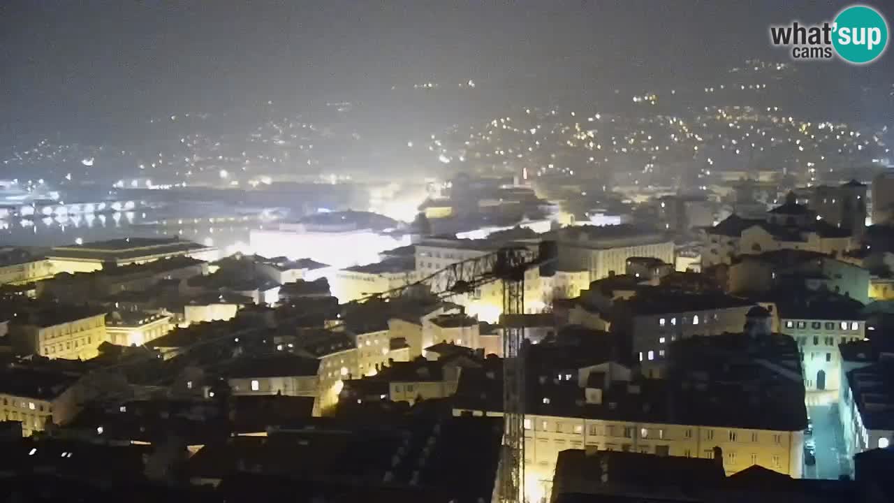 Webcam en direct Trieste, ville, golfe, port et château de Miramare