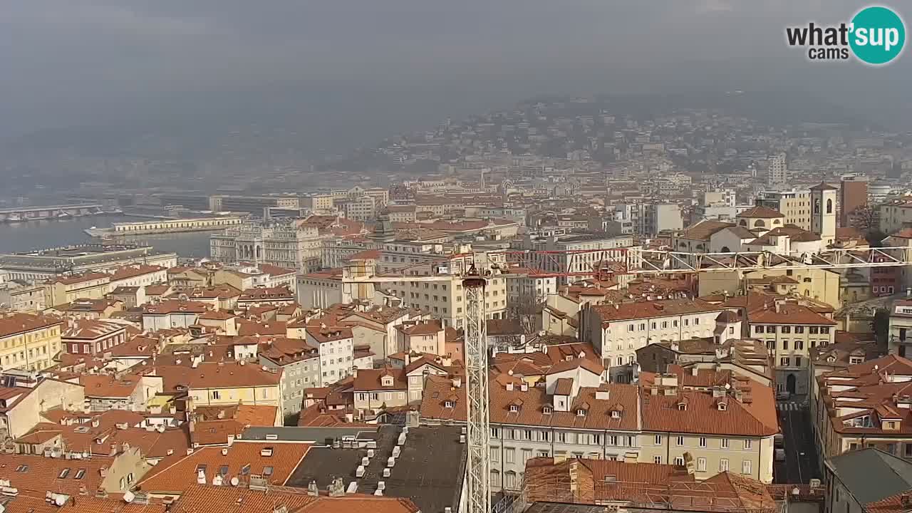 Live webcam Trieste – Panorama of the city, the Gulf, the maritime station and the Miramare castle