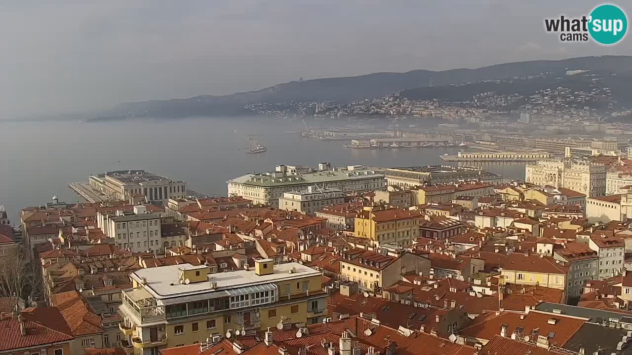 Webcam Trieste – View from sanctuary Monte Grisa