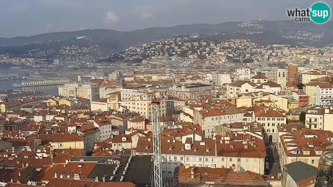 Webcam Trieste – View from sanctuary Monte Grisa