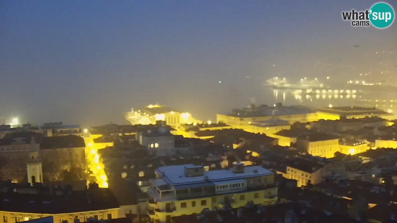 Webcam en vivo Trieste, ciudad, golfo, puerto y castillo de Miramare