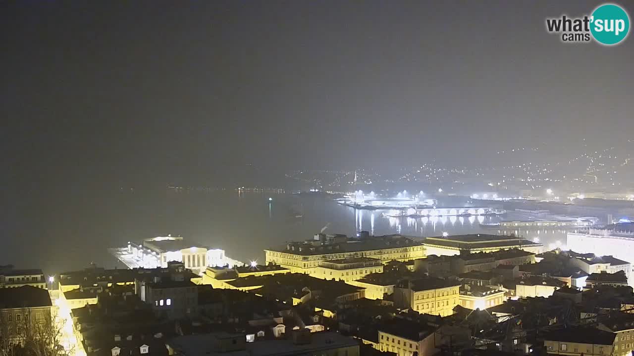 Webcam en vivo Trieste, ciudad, golfo, puerto y castillo de Miramare