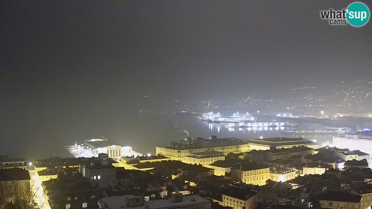 Live webcam Trieste – Panorama of the city, the Gulf, the maritime station and the Miramare castle